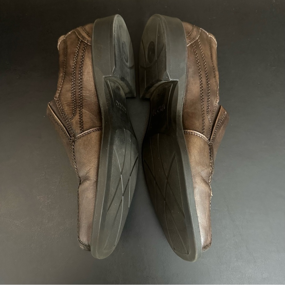 ECCO Century Slip-on Brown Leather Loafer Men's Ecco Size 9 EU 43 Business Shoes - Picture 6 of 8